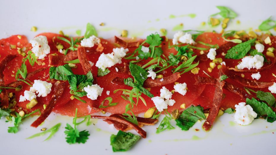 Carpaccio-with-fried-prosciutto
