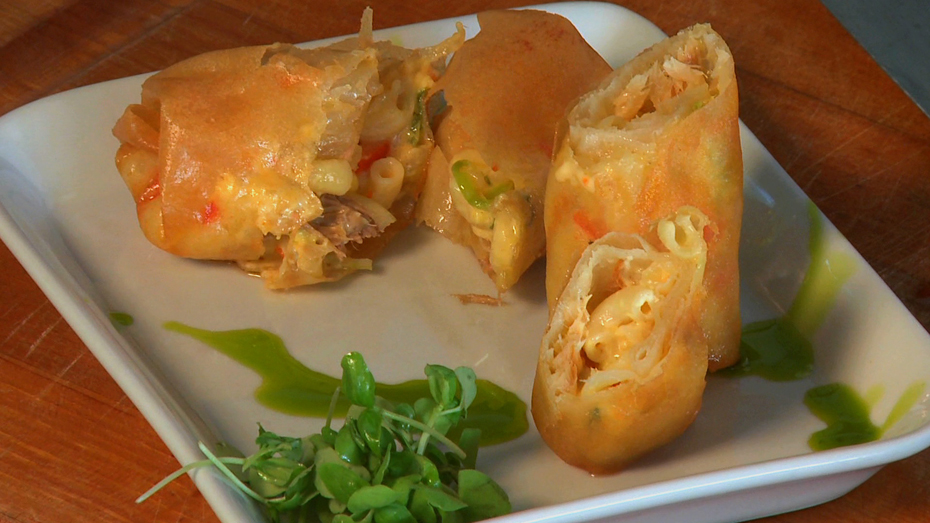 Jamaica Mac Cheese Spring Roll