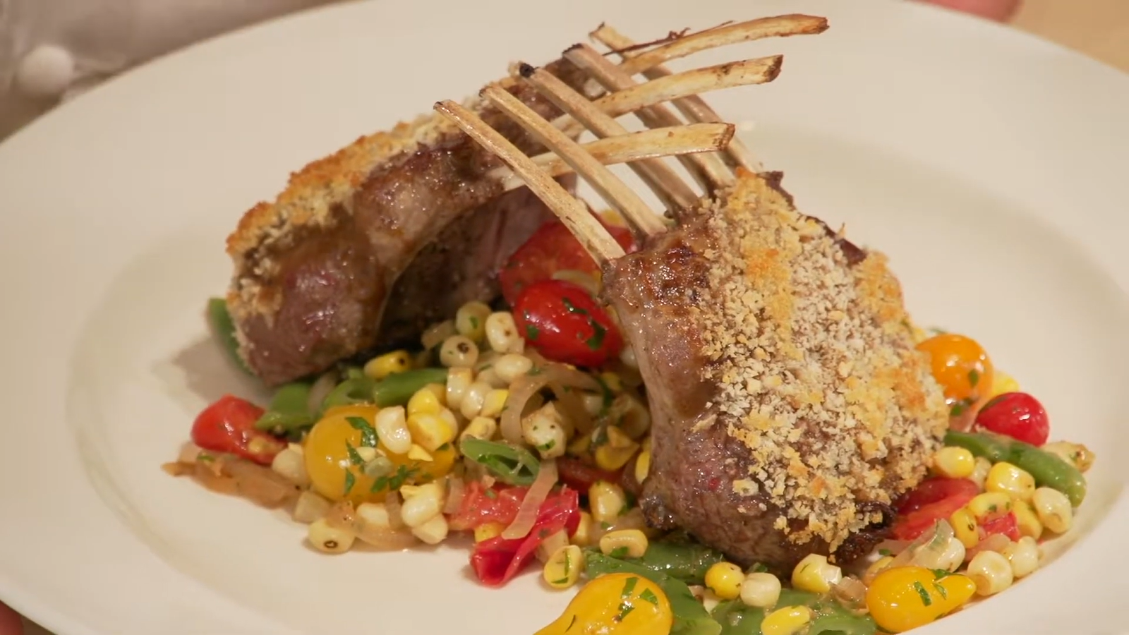 Lamb Katsu with Summer Vegetable Salad