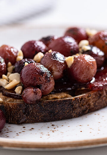 PB and Roast Grape Toast