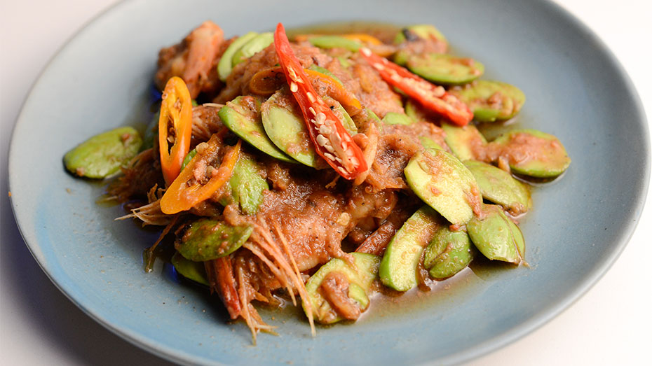 Salted Shrimp with Bitter Beans