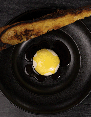 Soy Sauce Injected Burrata Fettunta