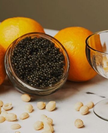 Sweet-Potato-and-Kombu-Ice-Cream-with-Peanut-Orange-Miso-Caviar