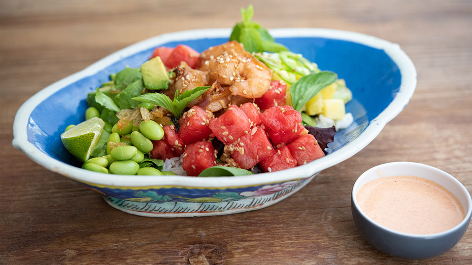 Watermelon Shrimp Poke