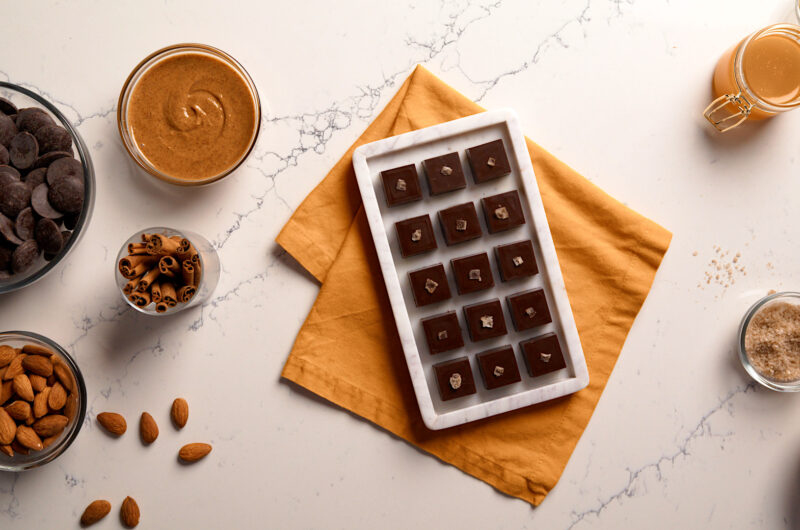 Smoked Almond Butter& Peach Bourbon Chocolates