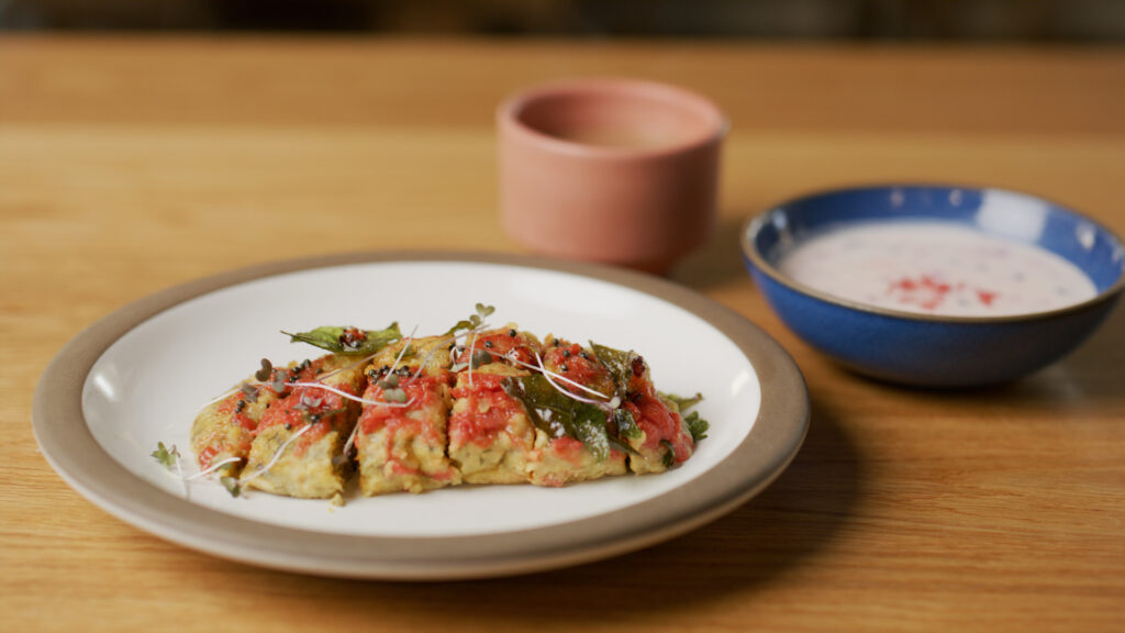 watermelon Muthiyas on a plate