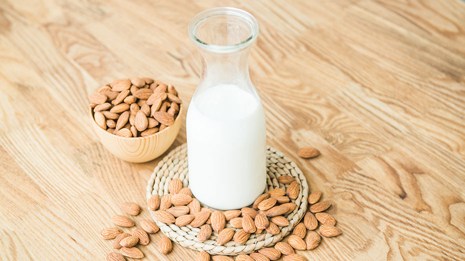 Almond milk in a jug