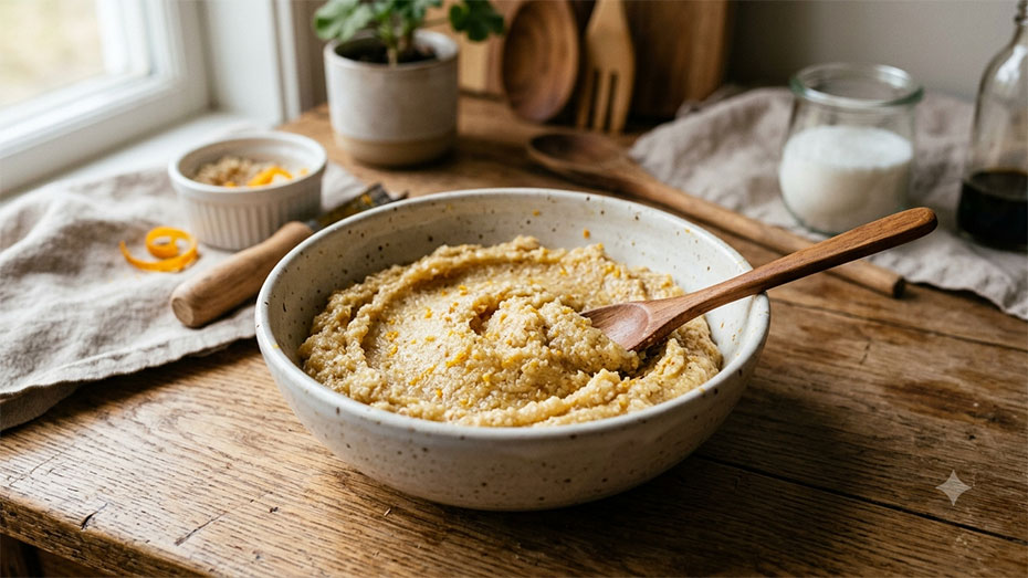 A bowl of Swedish Almond Filling